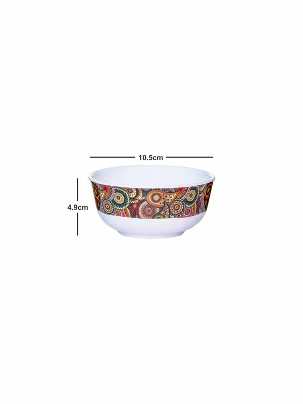Servewell Veg Bowl Set 6 pc Dora 10.5 cm - Tribal Paisely - Image 3