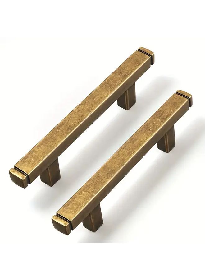 6 Pack Retro Brass Drawer Handles 5 Inch Hole Center Antique Bronze Solid Metal Cabinet Pulls Straight Bar Design Economical Kitchen Hardware Dresser Hardware No Assembly Required - Image 1