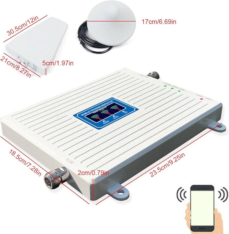 Tri Band GSM DCS LTE Mobile Signal Booster Repeater Kit 150 Square Meters - Image 4
