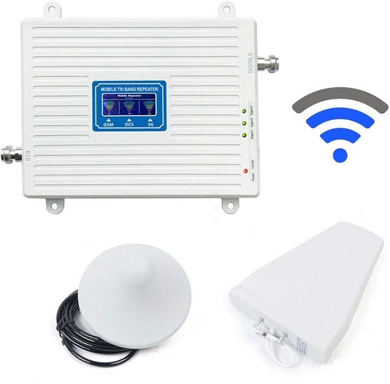 Tri Band GSM DCS LTE Mobile Signal Booster Repeater Kit 150 Square Meters - Image 1
