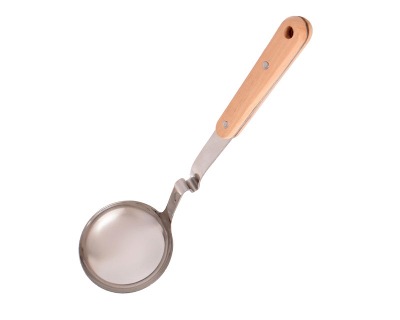 Stainless Steel Serving Ladle with Wooden Handle, Large Deep Spoon, Kitchen Utensil - Image 1