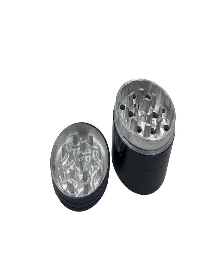 Self Lub Classic Metallic Herb Grinder – 50mm Aluminum Crusher with Razor Sharp Teeth, Magnetic Lid & Pollen Catcher (Herb Crusher) - Image 2