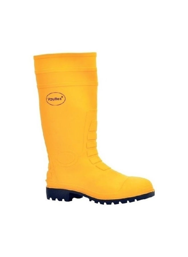 Vaultex RBY12 PVC Steel Toe Safety Gumboots - Yellow, 43 - Image 1