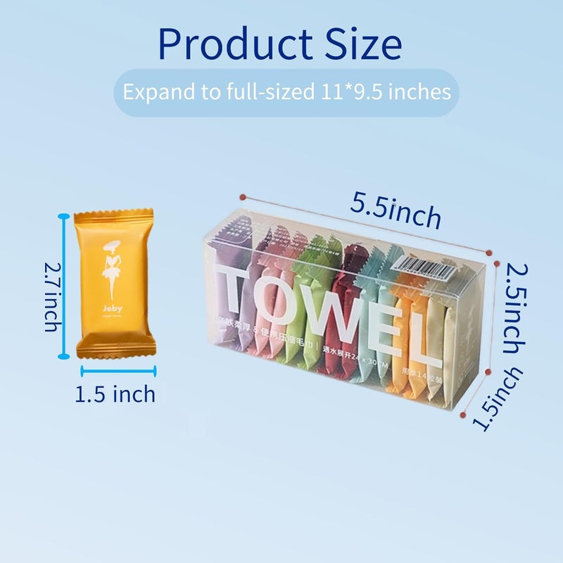 HEXONIQ ® Compressed Towel Tablets, Mini Portable Magic Towels for Travel, Home, Outdoor Activities - Pack of 28 - Image 2