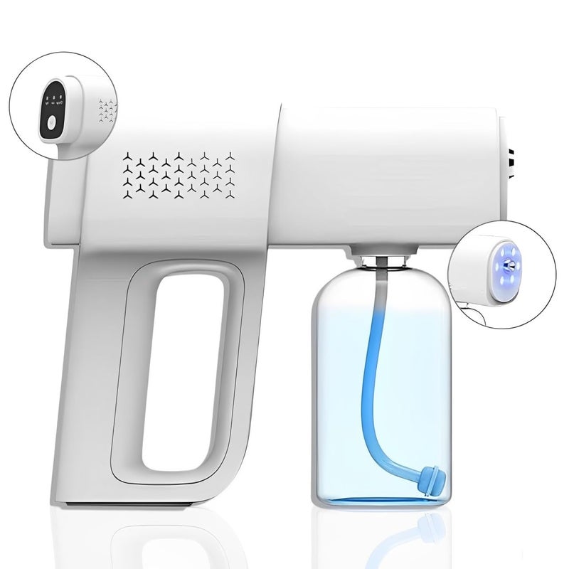 Goodscious Nano Disinfectant Spray Gun - K5 Pro Cordless Fogger Machine - Versatile Barber Spray Bottle, Atomizer Sprayer for Perfume & Indoor Fogger - Sterilizer Gun & Fog Sanitizer Machine for Home (White) - Image 1