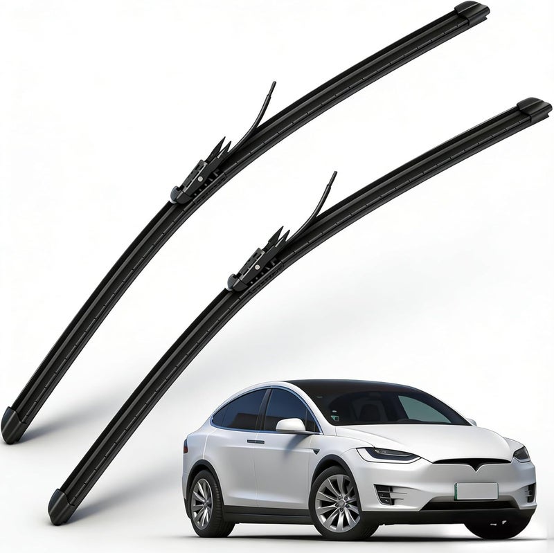 GELAIDI Windshield Wiper Blades for Tesla Model X - 28" & 18" All-Season Silicone Blades with Integrated Washing - Image 1