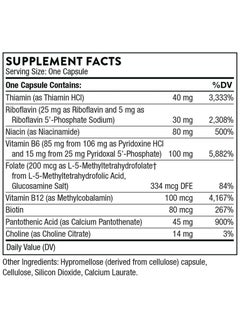 Thorne B-Complex #6 Dietary Supplement 60 Capsules  - Image 2