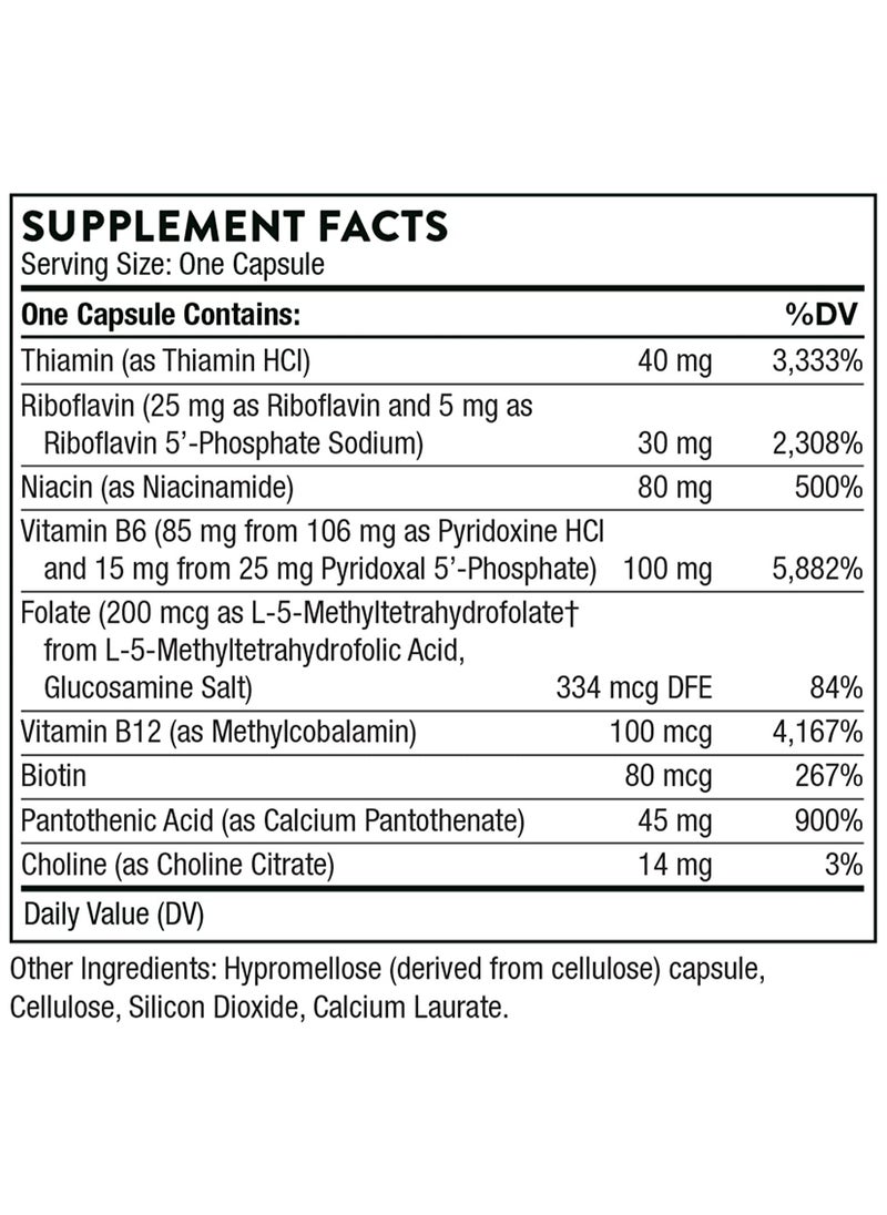 Thorne - B-Complex #6 Dietary Supplement 60 Capsules - Image 1