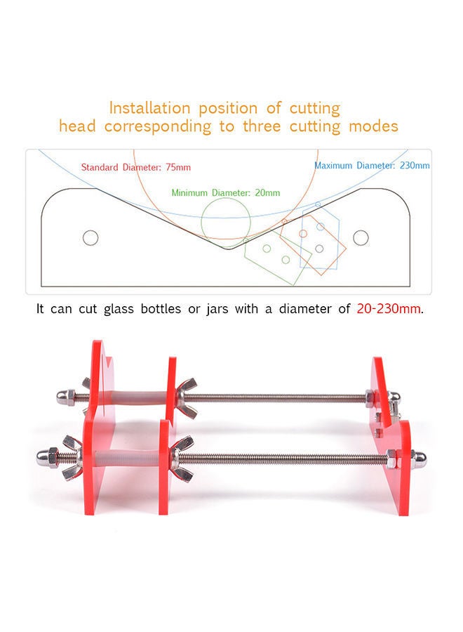 NIBEMINENT Acrylic Glass Bottle Cutter Red - Image 3