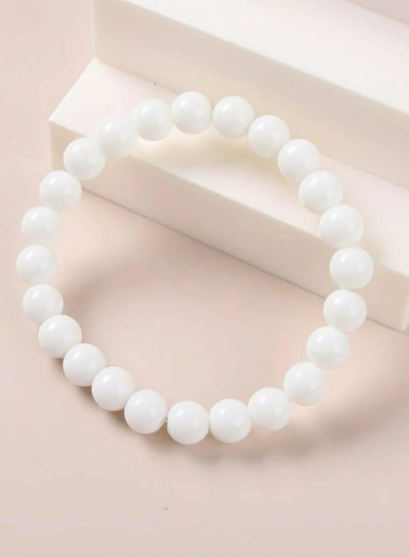 RA accessories Unisex Bracelet Of Off-White Onyx _Elegant Design - Image 1