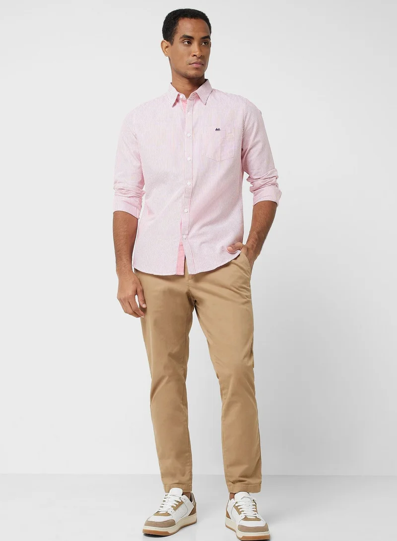 Thomas Scott Thomas Scott Men Red Smart Slim Fit Opaque Casual Shirt