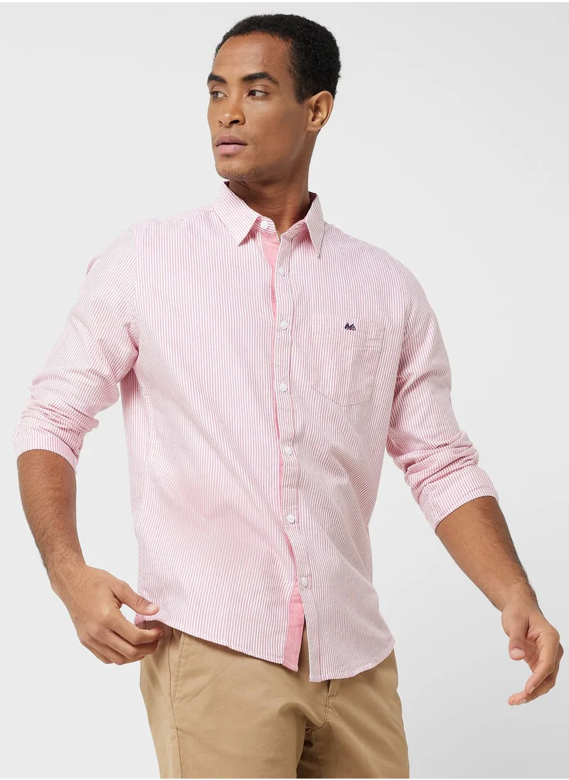 توماس سكوت Thomas Scott Men Red Smart Slim Fit Opaque Casual Shirt