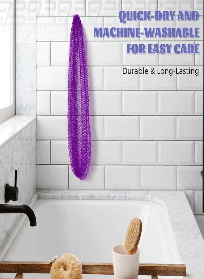 Gerute Authentic African Net Sponge with Knots - 48" Long 2-Pack Exfoliating & Lathering Bath Sponge, Gentle Back Scrubber for All Skin Types, Men & Women - Image 5