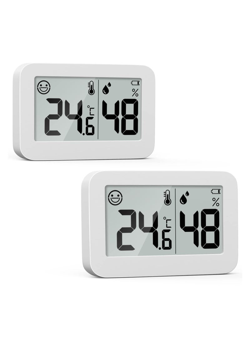 Beauenty 2-Pack Mini Hygrometer Indoor Thermometer - High Accuracy Temperature and Humidity Monitor, Digital Humidity Gauge with Fahrenheit (℉) for Greenhouse, Baby Room, and Closet Use. - Image 1