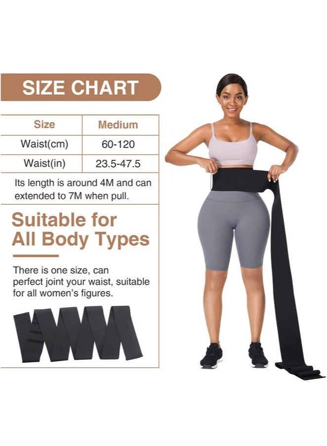 Waist Trainer, Women'S Wrapped Abdominal Exercise Belt, Slimming Thin Shaping Belt Adjustable Fat Burning Girdle (Black) - Image 3