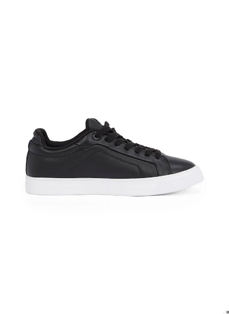 TOMMY HILFIGER Women's Icon Court Trainers - Leather, Black