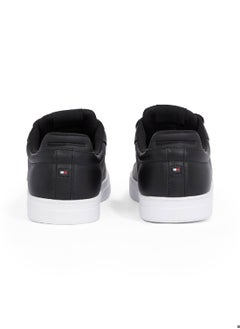 TOMMY HILFIGER Women's Icon Court Trainers - Leather, Black  - Image 3