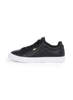 TOMMY HILFIGER Women's Icon Court Trainers - Leather, Black  - Image 5