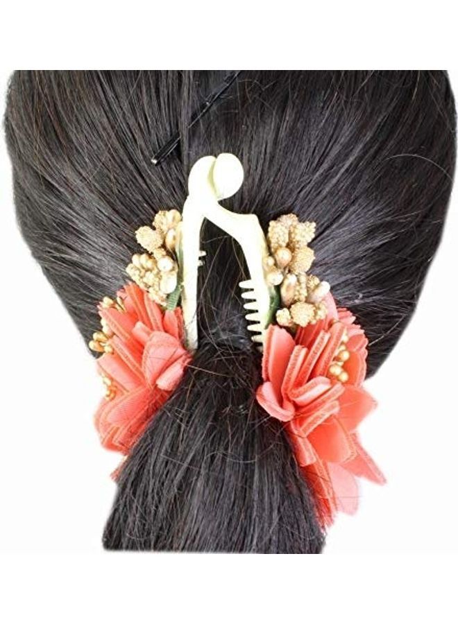NIBEMINENT Flower Peach Banana Clip Multicolour - Image 1