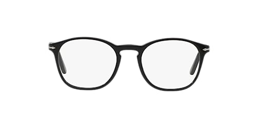 Persol PO3007V Square Prescription Eyewear Frames, Black/Demo Lens, 50 mm - Image 1