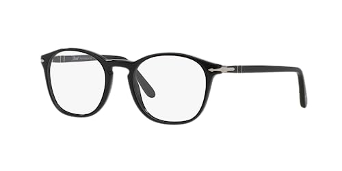 Persol PO3007V Square Prescription Eyewear Frames, Black/Demo Lens, 50 mm - Image 2