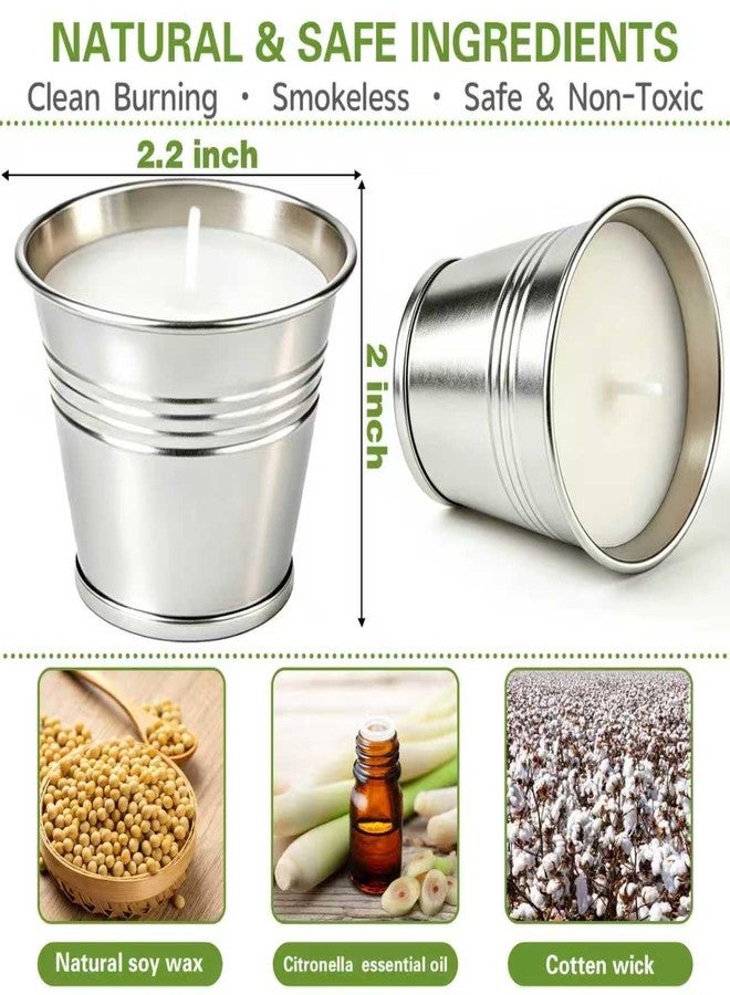 Jayhanvoe Citronella Candles Outdoor 16 Pack, 2 oz Small Tin Candles for Patio, Natural Soy Wax Candle with Citronella Oil, 160 Hours Total Burn Time for Backyard, Garden, Deck, Camping, Summer Parties - Image 2