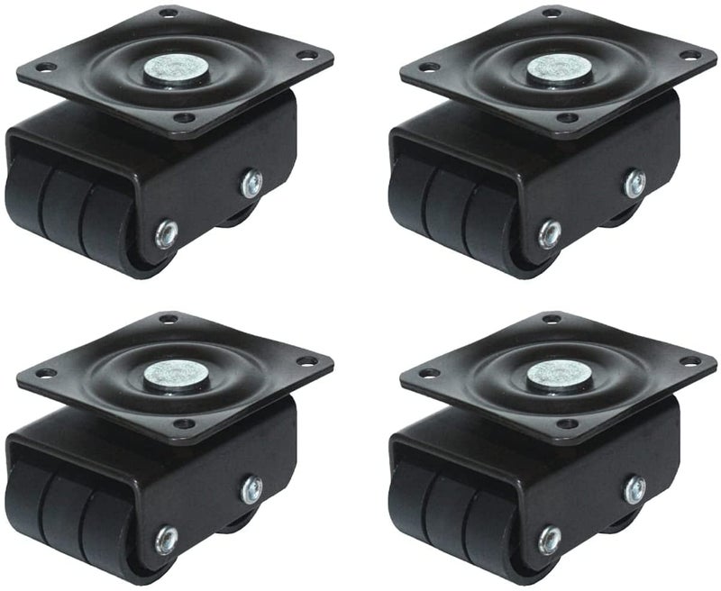 Castor Wheel for furniture Heavy Duty Revolving 6X Roller Caster for Furniture 450kgs Load Capacity with Polyurethane PU Wheels and Top Plate Rotating 360 Degree Pack of 4 - Image 1