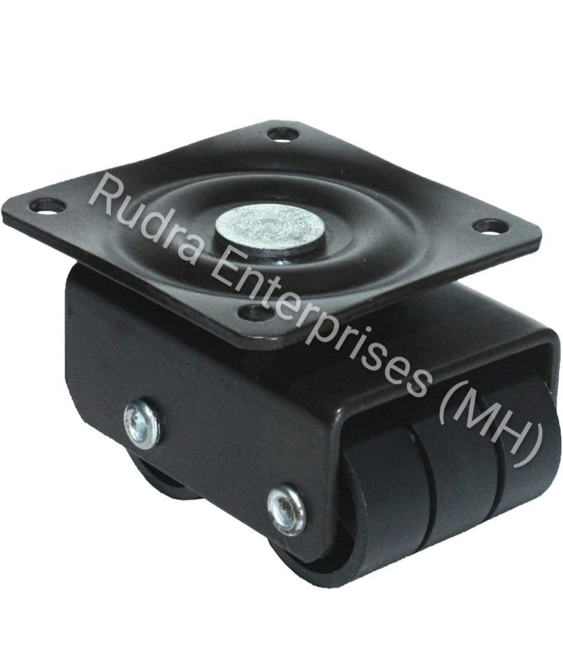 Castor Wheel for furniture Heavy Duty Revolving 6X Roller Caster for Furniture 450kgs Load Capacity with Polyurethane PU Wheels and Top Plate Rotating 360 Degree Pack of 4 - Image 5