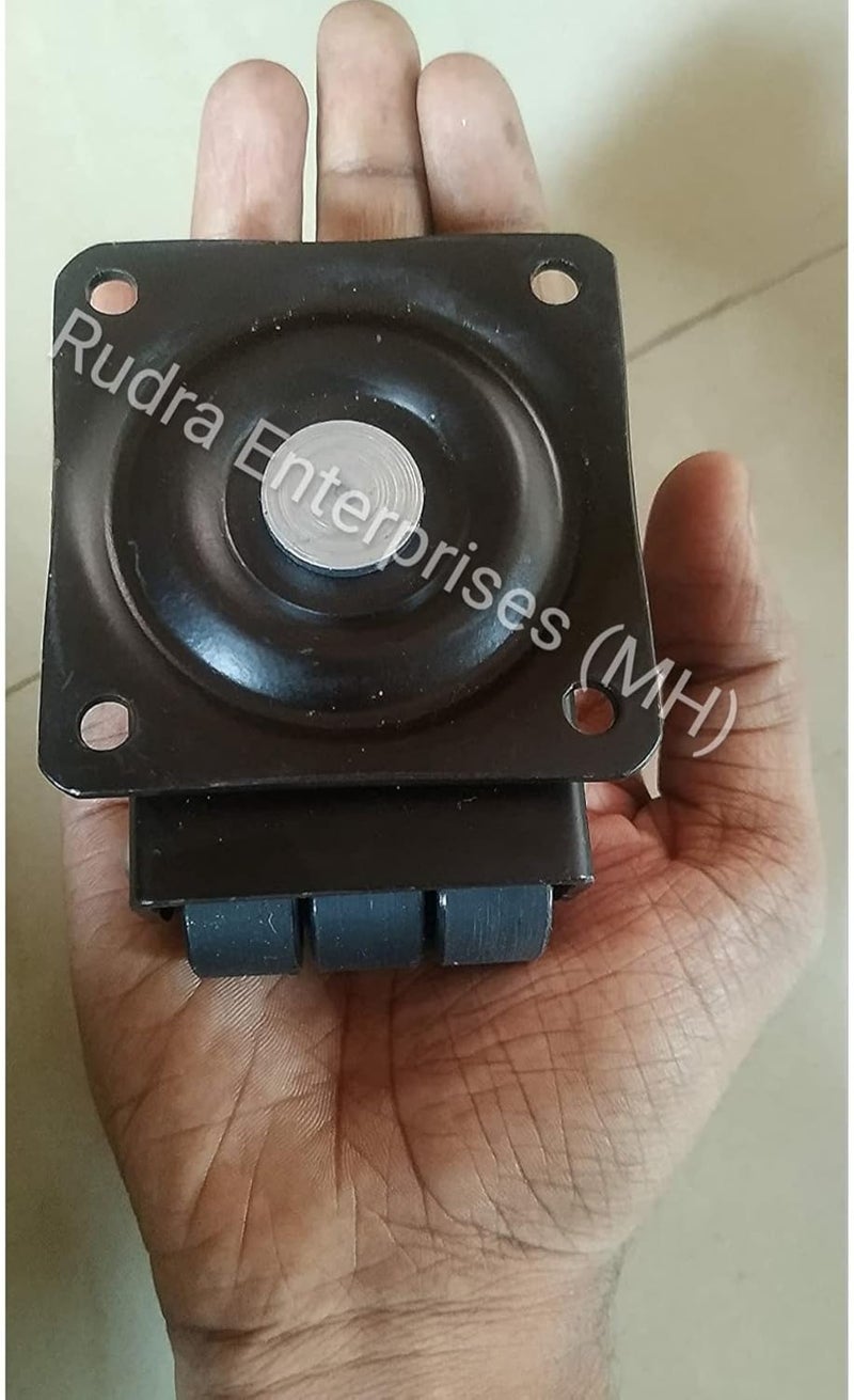 Castor Wheel for furniture Heavy Duty Revolving 6X Roller Caster for Furniture 450kgs Load Capacity with Polyurethane PU Wheels and Top Plate Rotating 360 Degree Pack of 4 - Image 4