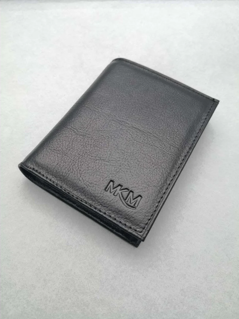 ام كي ام Black Men's Leather Wallet