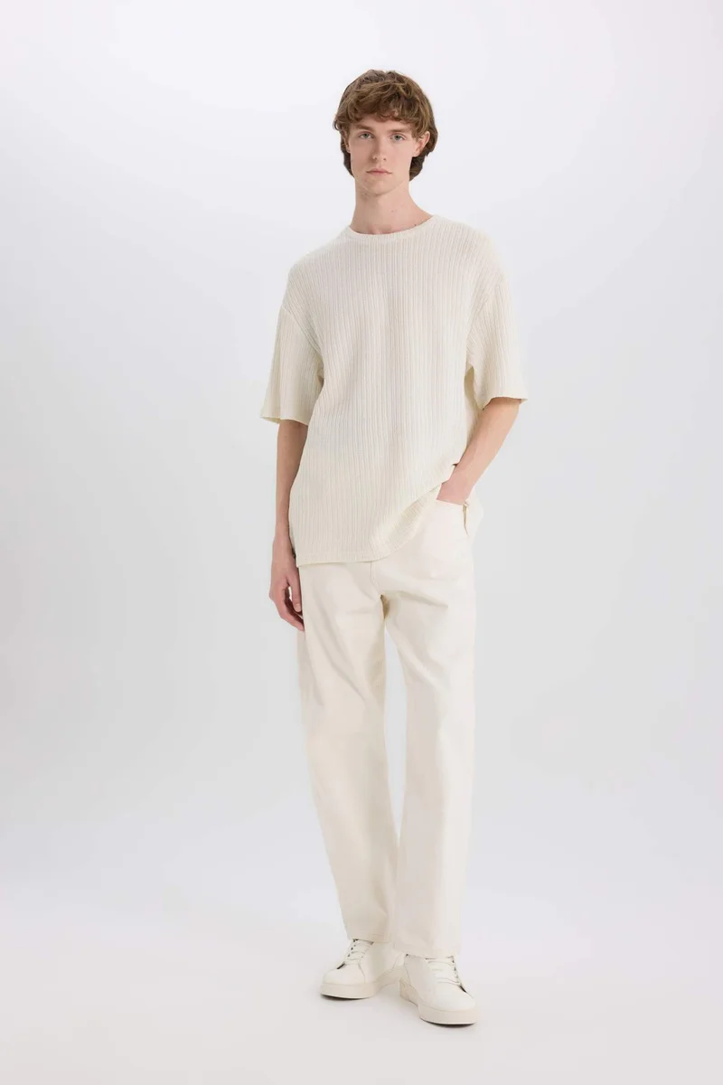 DeFacto Boxy Fit Crew Neck Short Sleeve T-Shirt