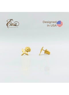 Rose Gold Flower Earrings | Stainless Steel | 18K Gold Plated - pzsku/Z7C894A553B010770B675Z/45/_/1736166921/c4603e5b-c4fe-463b-8cb3-0fba0990cb7d