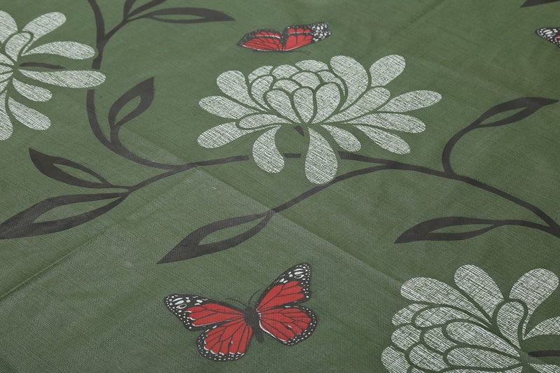 Homerz Premium 8-10 Seater Dining Table Cover, Size 60 x 108 inch Exact, Waterproof and Easy to Clean (Olive Butterfly) - Image 4