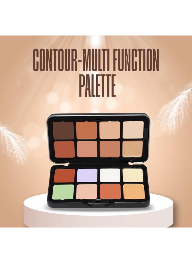 Fashion Colour - Glamorous Full Coverage Concealer Corrector Contour Palette | Creamy Texture Moisturizing & Lasting | Easy To Blend & Lightweight Concealer For Face Makeup (32Gm) - Image 1
