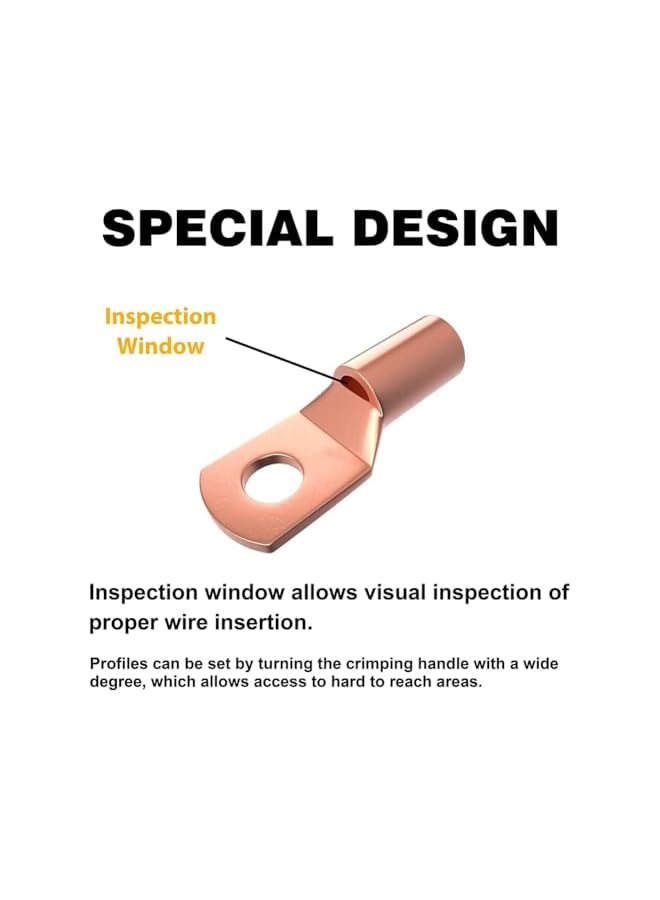 The Bros 60Pcs Copper Ring Lug Terminals Battery Cable Ends Copper Eyelets Terminal Connectors Electrical Wire Cable Crimp Connector SC6-SC25 Set（silver） - Image 5