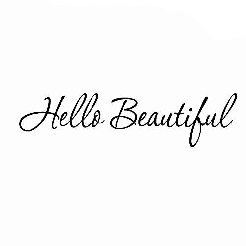 VWAQ Hello Beautiful Wall Decal Inspirational Quotes Mirror Stickers VWAQ 1620 (22" W X 6" H) - Image 5