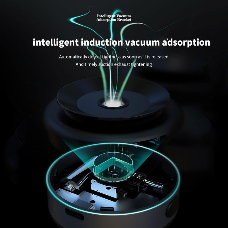 Tablets Stand Suction Cup Adjustable Height Aluminum Alloy Bracket for Tablets and Smartphones 360° Rotation Portable Aluminum Tablet Stand with Height - Image 4