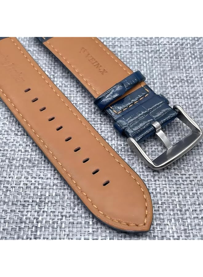 إيروريكس أحزمة ساعة من الجلد الأصلي سريعة الفك مقاس 22 مم حزام معصم بديل للرجال متوافق مع رولكس سيكو أمازفيت هواوي - Image 5