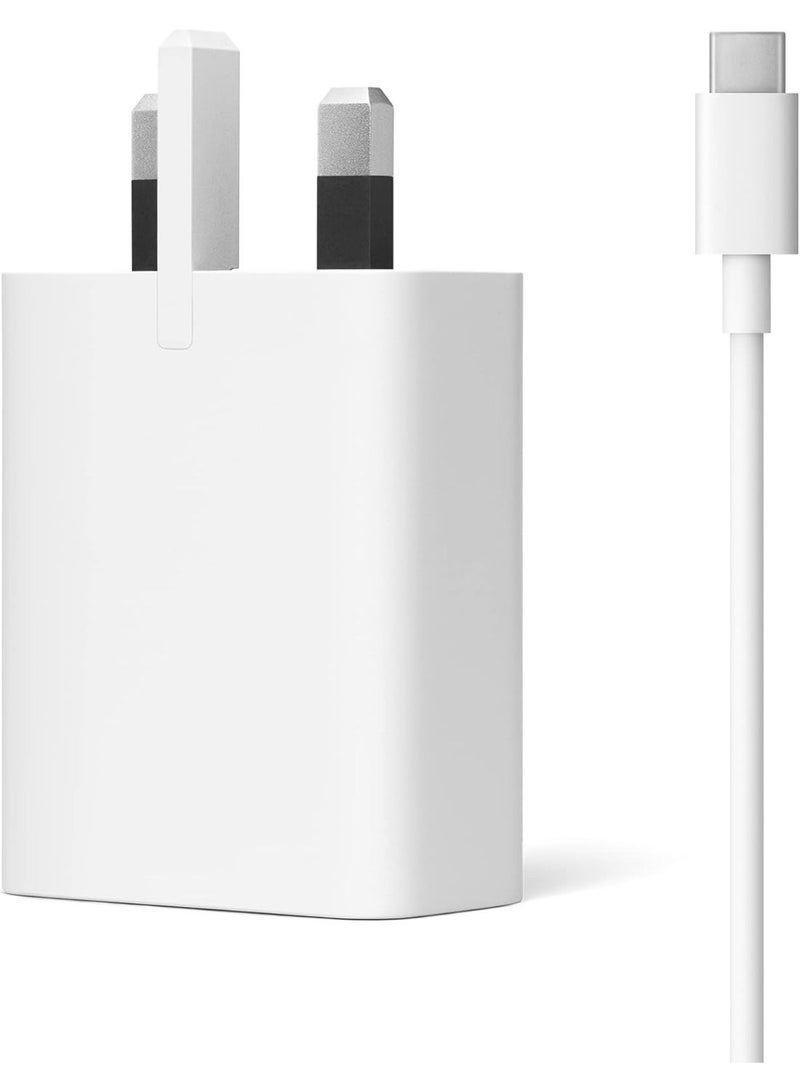 USB C Fast Charger, 30W Type C Super Fast Wall Charger Block with 3.3FT USB-C Charging Cable Compatible with Google Pixel 11/10A/10 Pro/9/9 Pro XL/9 Pro Fold/9a/8/8 Pro/8a/7/7 Pro/7a/6/5/4/3XL, Tablet, Slate, PixelBook - Image 1