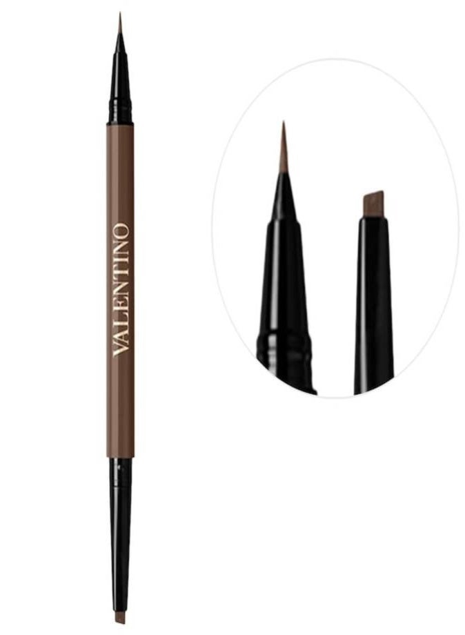 Valentino Brow Trio Eyebrow Liner 0.56g – 3-in-1 02 Brown Waterproof Brow Pencil, Micro Liner & Brush for Natural Long-Wear Brows - Image 1