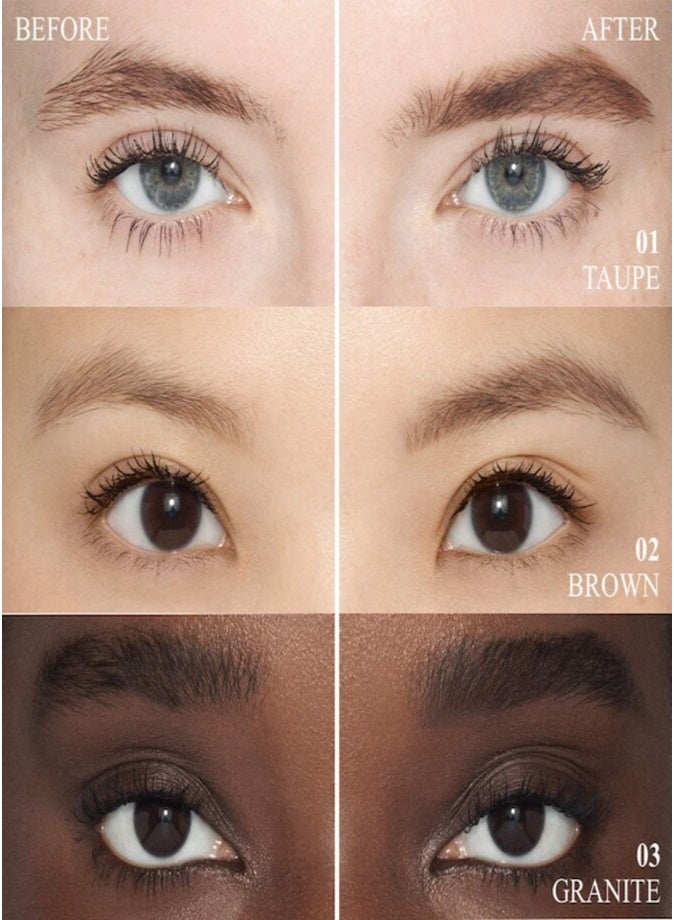Valentino Brow Trio Eyebrow Liner 0.56g – 3-in-1 02 Brown Waterproof Brow Pencil, Micro Liner & Brush for Natural Long-Wear Brows - Image 3