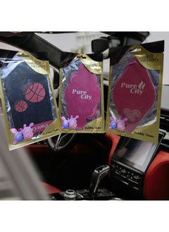 CRYSTAL Crystal Car Air Freshener, Large Card, Long-Lasting, Strong Fragrance, Multiple Shapes and Colors, Box Contains 1 Piece with Lebanese Flavor 