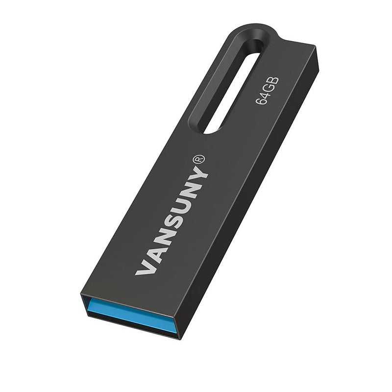 Vansuny 64GB Flash Drive Metal Waterproof USB Drive USB 3.0 Ultra High Speed Memory Stick, Portable Thumb Drive for PC/Tablets/Mac/Laptop - Image 1