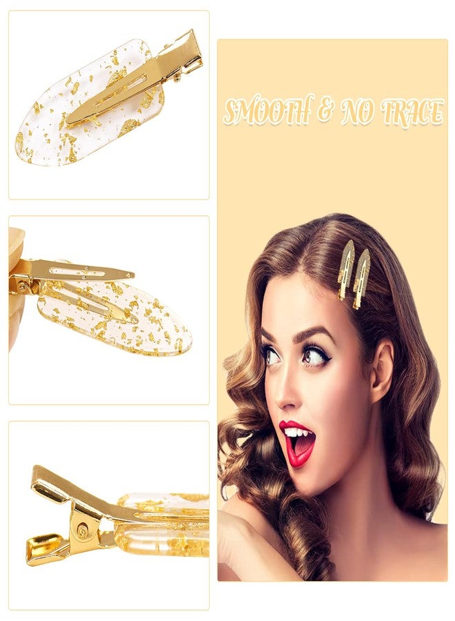 Jelyne 16PCS No Bend Hair Clips and Glitter Gold Bangs Clips - Makeup Ready Hair Setting Kit with Bridesmaid Proposal Gift - Image 4