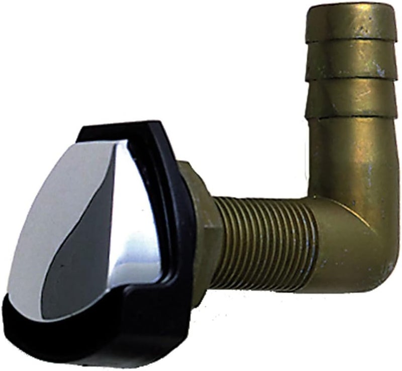 0561DP4CHR Gas Tank Vent with Swivel Elbow , black