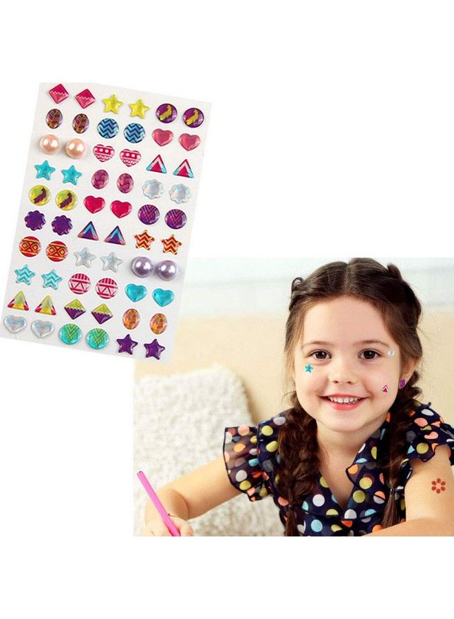 Augsun 240 Piece Sticker Earrings 3D Gems Sticker Girls Sticker Earrings Self Adhesive Glitter Craft Crystal Stickers  - Image 3