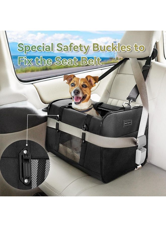 Petsfit Petsfit 19x12x12 Pet Carrier for Large Cats (up to 20 lbs), Soft-Sided Small Dog Travel Carrier, Upgraded with Patented Buckle and Soft Padding, Ideal for Car Road Trips,Black  - Image 3