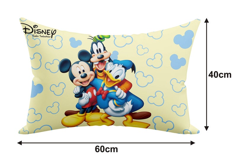 Kuber Industries Soft Throw Inserts with Microfiber Filled, Full Back & Lumbar Support Decorative Pillow with Disney Printed Cover for Sofa Bed Couch & Chairs,16"x24"(Cream)-KUBMART15942, Standard - Image 5