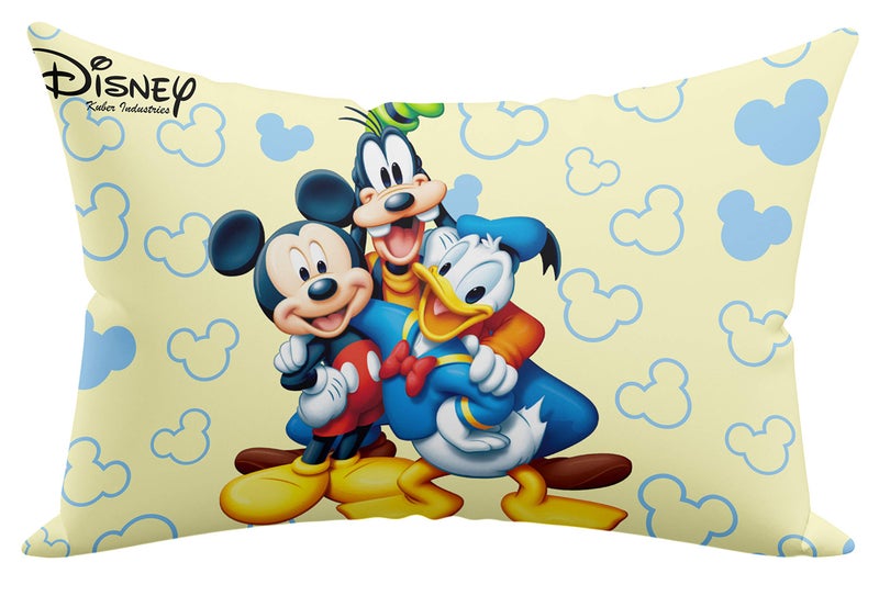 Kuber Industries Soft Throw Inserts with Microfiber Filled, Full Back & Lumbar Support Decorative Pillow with Disney Printed Cover for Sofa Bed Couch & Chairs,16"x24"(Cream)-KUBMART15942, Standard - Image 4