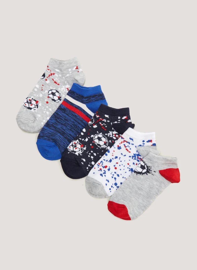 Matalan Kids 5 Pack Football Trainer Socks